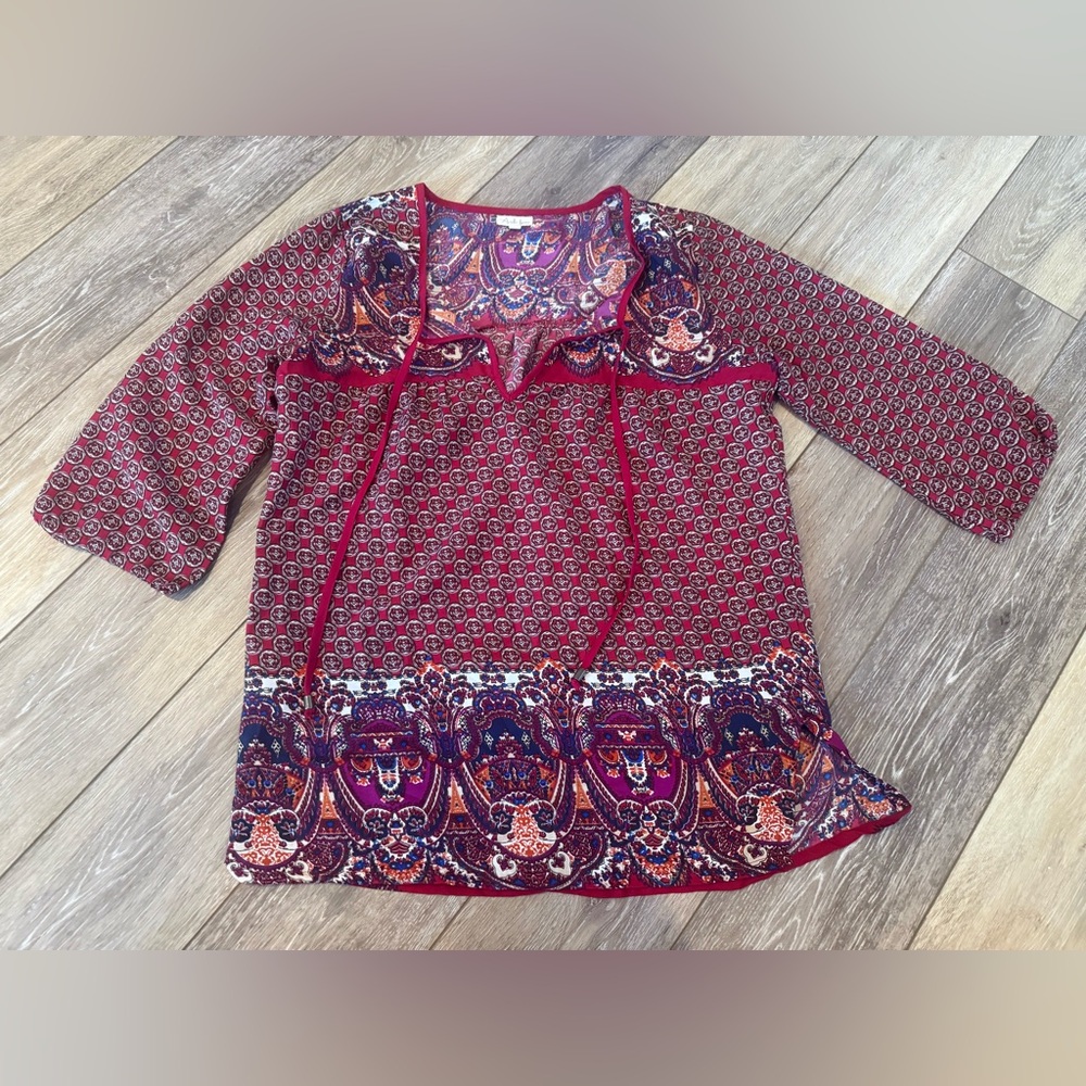 Patterned Women’s Boho Blouse